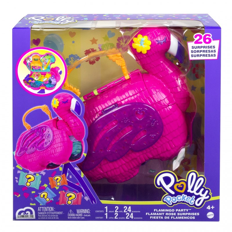 Polly Pocket Coffret Flamant Rose Surprises