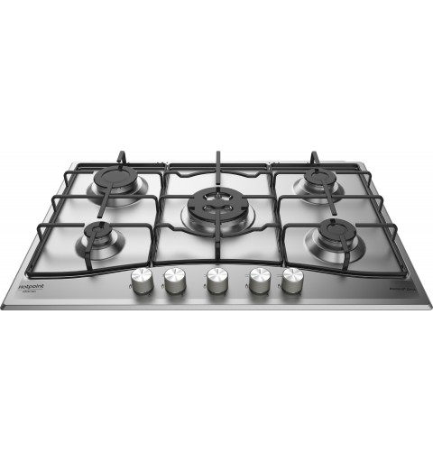 Hotpoint PCN 752 T AS HA Kochfeld Schwarz, Edelstahl Integriert Gaskochfeld 5 Zone(n)