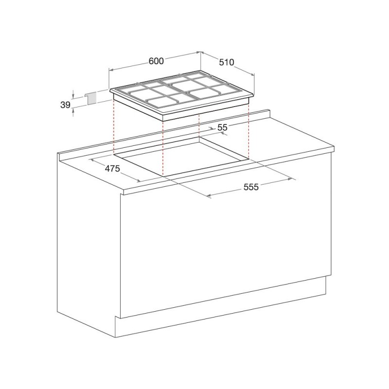 Hotpoint Piano Cottura PCN 641 T IX Ghisa