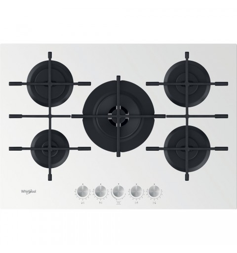 Whirlpool GOWL 758 WH hob White Built-in 75 cm Gas 5 zone(s)