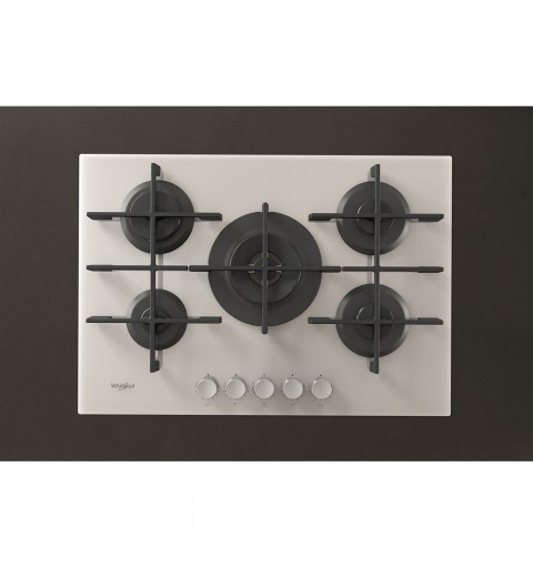 Whirlpool GOWL 758 WH hob White Built-in 75 cm Gas 5 zone(s)