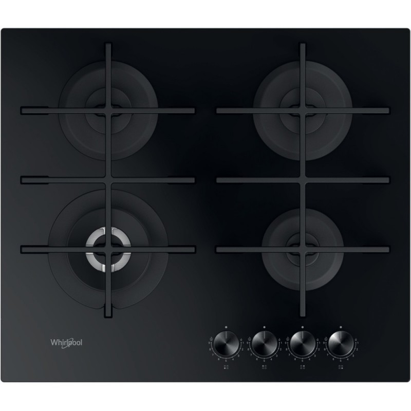 Whirlpool GOWL 628 NB plaque Noir Intégré (placement) 59 cm Gaz 4 zone(s)