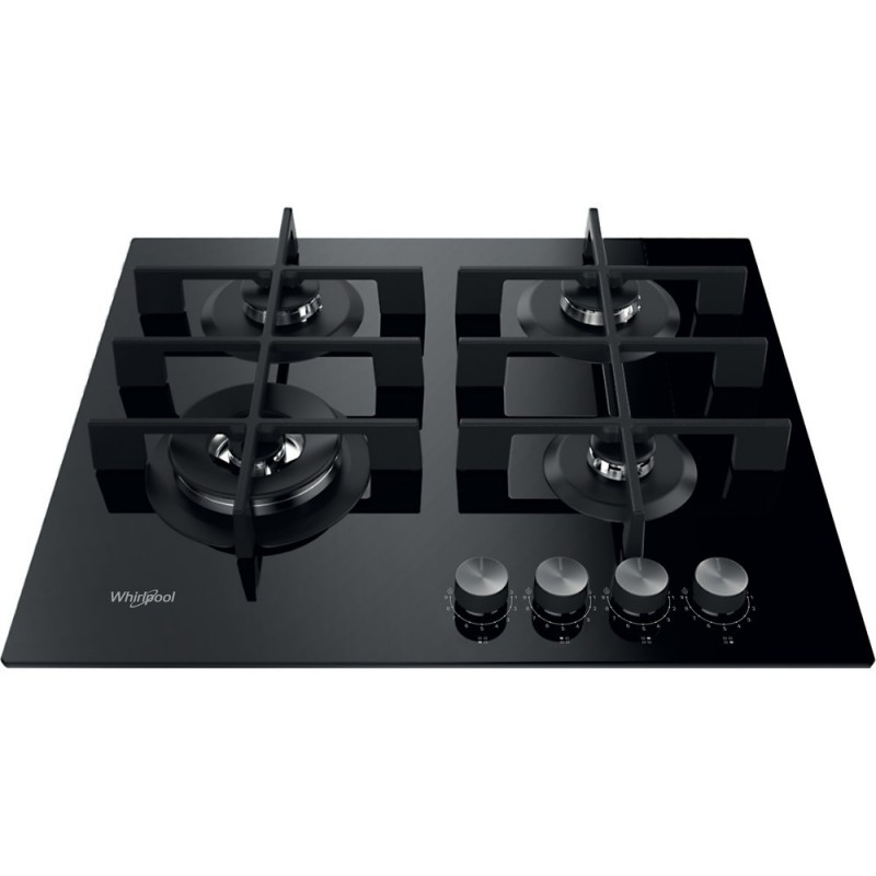 Whirlpool GOWL 628 NB hob Black Built-in 59 cm Gas 4 zone(s)