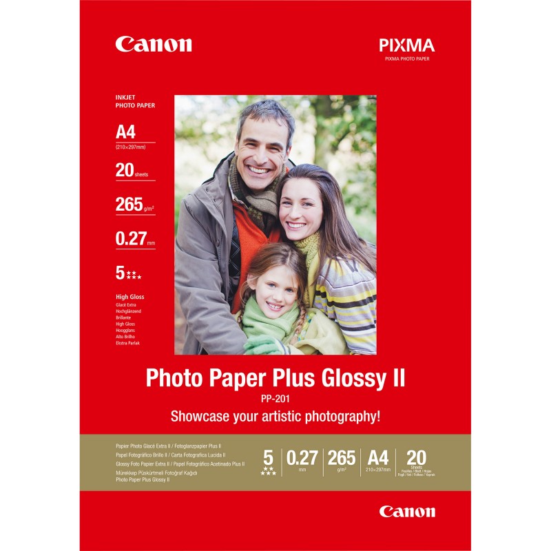 Canon PP-201 Glossy II Fotopapier Plus A4 – 20 Blatt