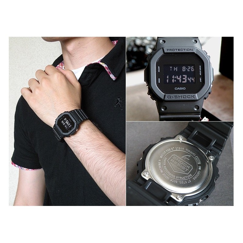 Casio DW-5600BB-1E montre Montre bracelet Mâle Quartz Noir
