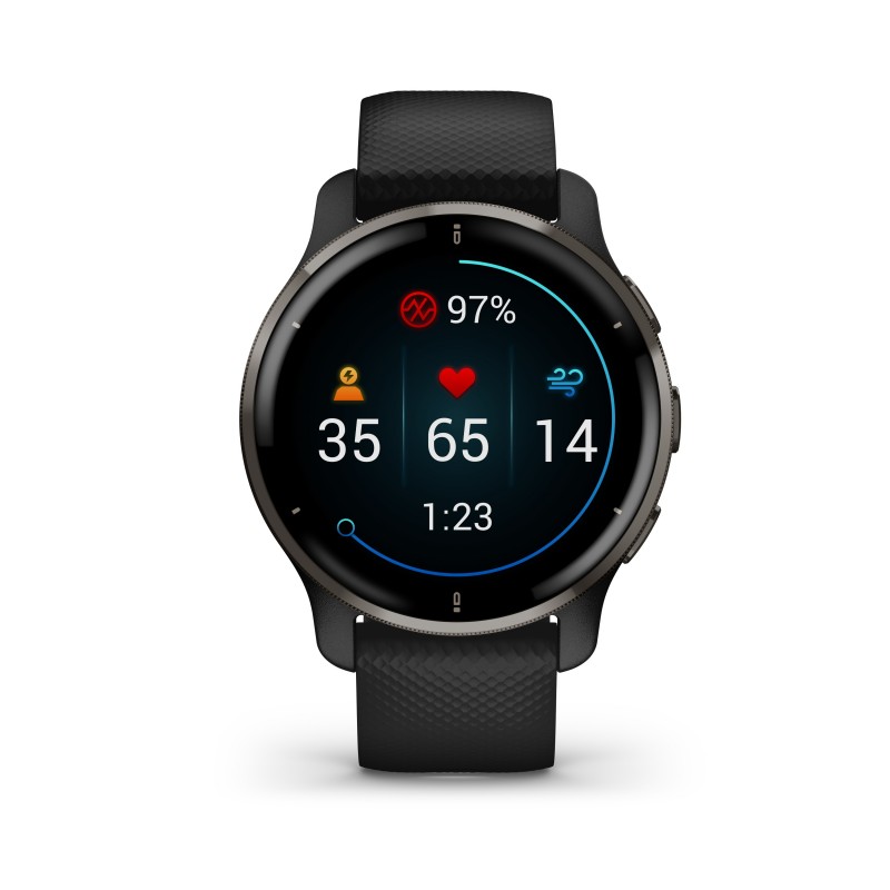 Garmin Venu 2 Plus GPS 3,3 cm (1.3") 43 mm AMOLED Nero GPS (satellitare)