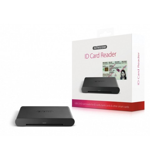 Sitecom USB 2.0 ID Card Reader lecteur de carte mémoire Noir