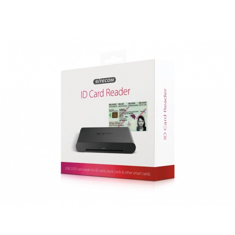 Sitecom USB 2.0 ID Card Reader lecteur de carte mémoire Noir