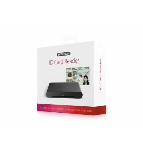 Sitecom USB 2.0 ID Card Reader lecteur de carte mémoire Noir