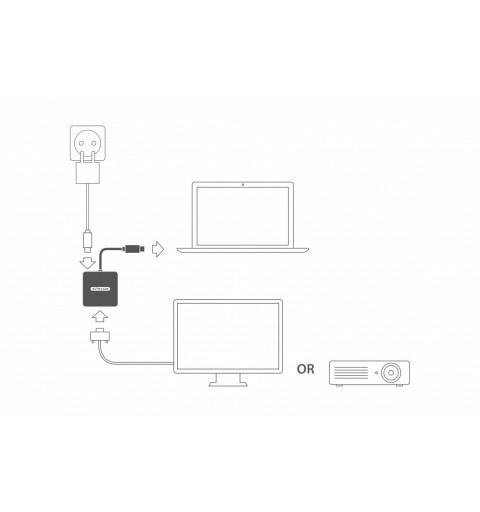 Sitecom CN-375 Adaptador gráfico USB 3840 x 2160 Pixeles Gris