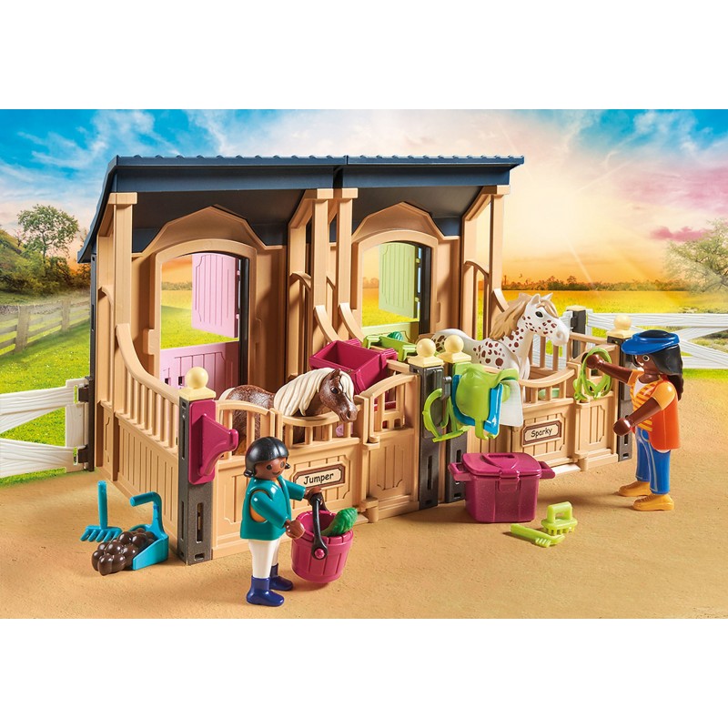 Playmobil Country Reitunterricht mit Pferdeboxen