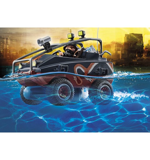 Playmobil City Action Polizei-Fallschirm Verfolgung des Amphibien-Fahrzeugs