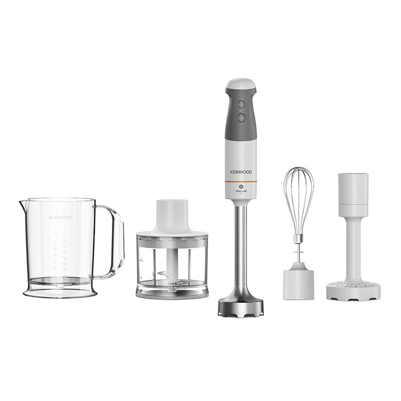 Kenwood HBM40.306WH frullatore Frullatore ad immersione 850 W Grigio, Trasparente, Bianco