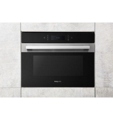 Hotpoint MP 996 IX HA Intégré (placement) Micro-onde combiné 40 L 1000 W Noir, Acier inoxydable