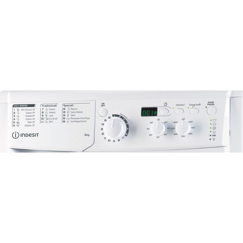 Indesit EWSD 61251 W IT N lavadora Carga frontal 6 kg 1200 RPM F Blanco