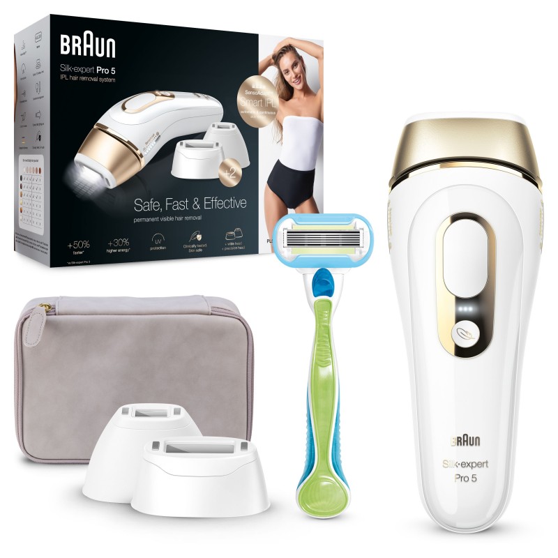 Braun Silk-expert Pro 5 PL5223 Intense pulsed light (IPL) White, Gold