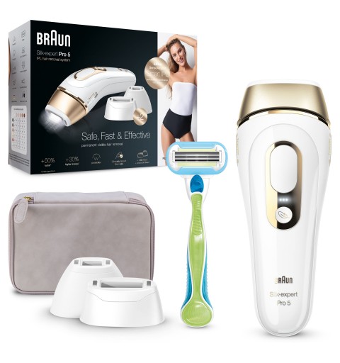 Braun Silk-expert Pro 5 PL5223 Intense pulsed light (IPL) White, Gold