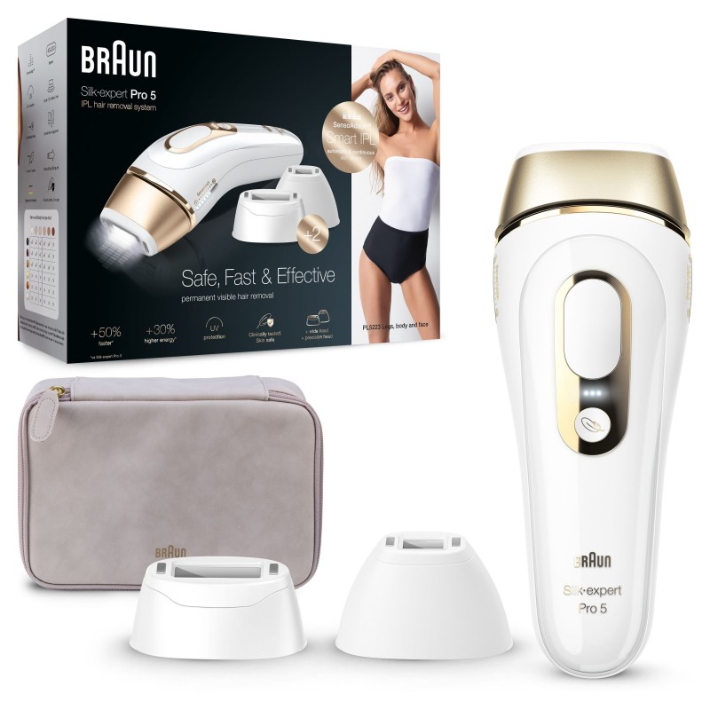 Braun Silk-expert Pro 5 PL5223 Intense pulsed light (IPL) White, Gold