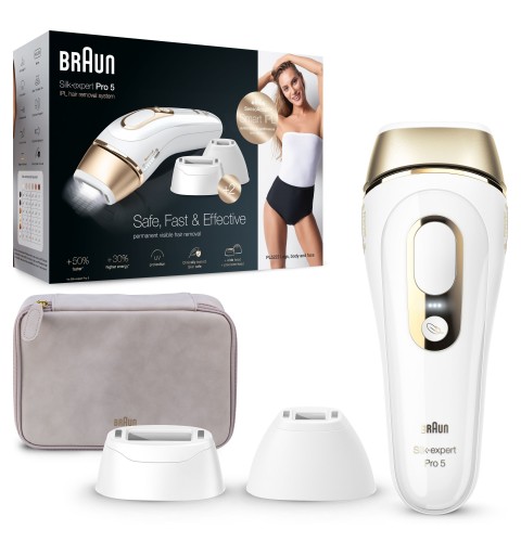 Braun Silk-expert Pro 5 PL5223 Intense pulsed light (IPL) White, Gold