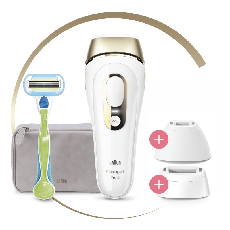 Braun Silk-expert Pro 5 PL5223 Intense pulsed light (IPL) White, Gold