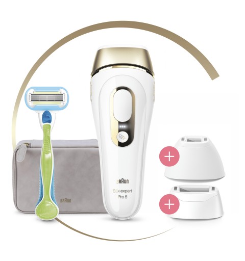 Braun Silk-expert Pro 5 PL5223 Lumière pulsée Blanc, Or