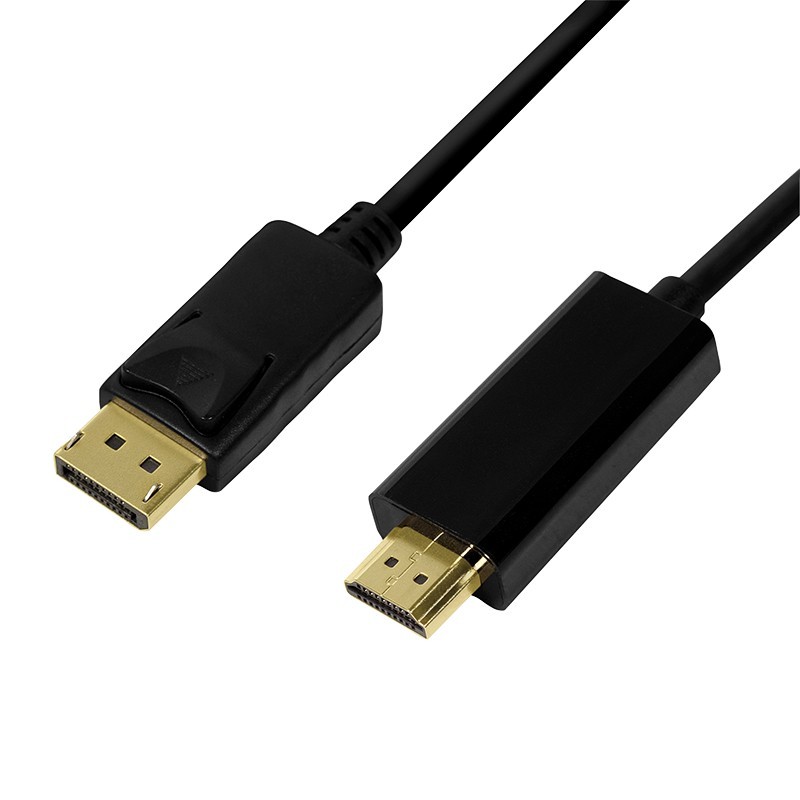LogiLink CV0129 câble vidéo et adaptateur 5 m DisplayPort HDMI Type A (Standard) Noir