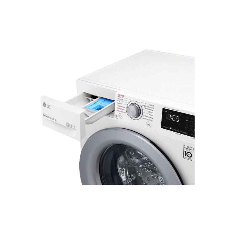 LG F4WV308S4B machine à laver Charge avant 8 kg 1400 tr min B Blanc