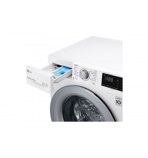 LG F4WV308S4B machine à laver Charge avant 8 kg 1400 tr min B Blanc