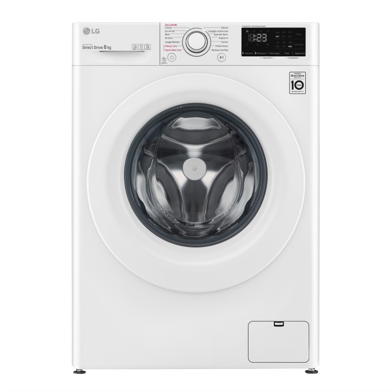 LG F4WV308S3B Lavatrice Intelligente AIDD 8kg Vapore 1400 Giri min Carica frontale Classe B