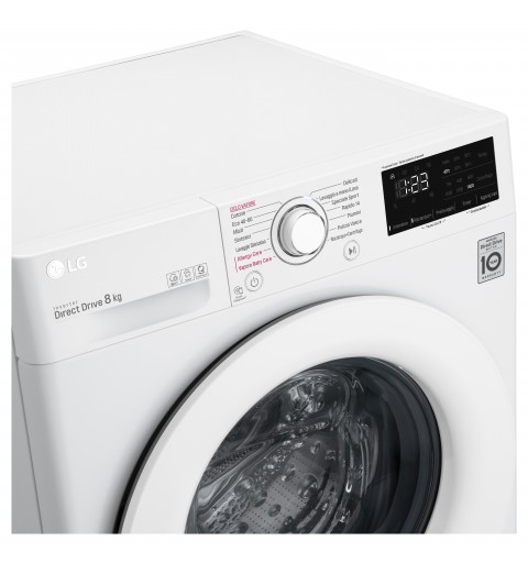 LG F4WV308S3B Lavatrice Intelligente AIDD 8kg Vapore 1400 Giri min Carica frontale Classe B