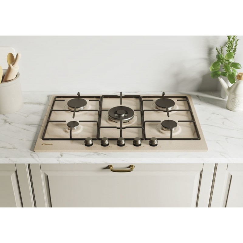 Candy Classic CHW7AV4WGT Oat Built-in 74 cm Gas 5 zone(s)
