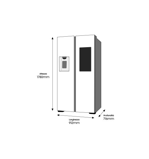 Samsung RS6HA8880S9 frigo américain Autoportante 614 L F Gris