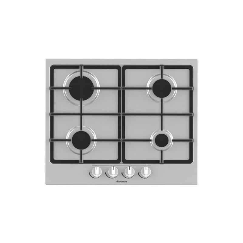 Hisense GM643XF plaque Acier inoxydable Intégré (placement) Gaz 4 zone(s)