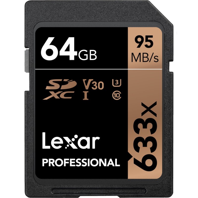 Lexar Professional 633x SDHC SDXC UHS-I Cards 64 Go Classe 10