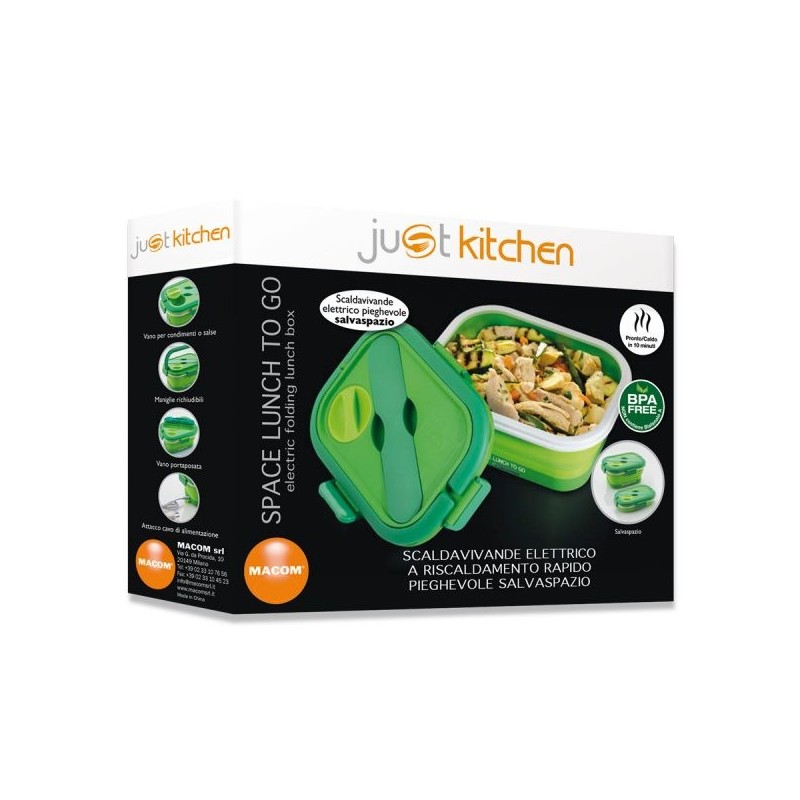 Macom Space Lunch To Go 35 W 0,8 L Verde, Bianco Adulto