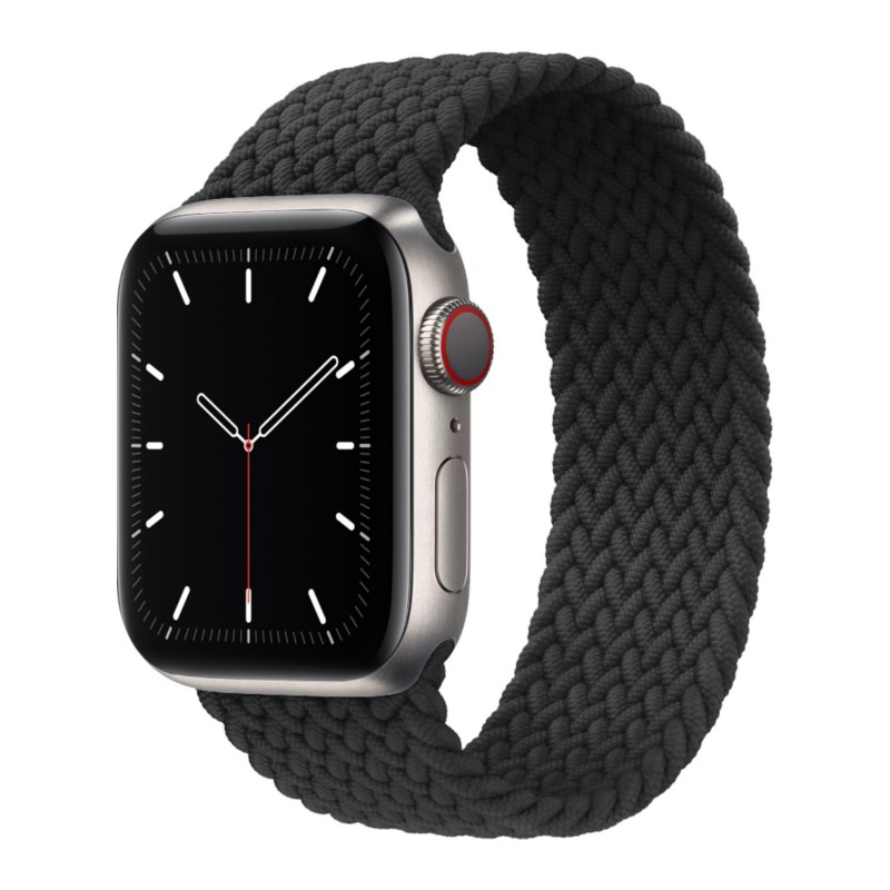 Eva Fruit Cinturino per Apple Watch Compatibile con chiusura elastica in fibra di silicone 40 mm - nero