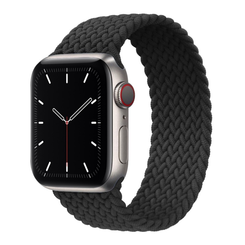 Eva Fruit Cinturino per Apple Watch Compatibile con chiusura elastica in fibra di silicone di colore nero