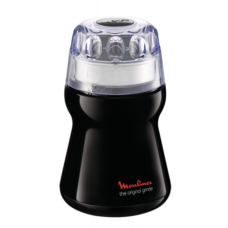 Moulinex AR110 coffee grinder 180 W Black, Transparent