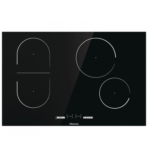 Hisense I8433C hob Black Built-in 80 cm Zoneless induction hob 4 zone(s)