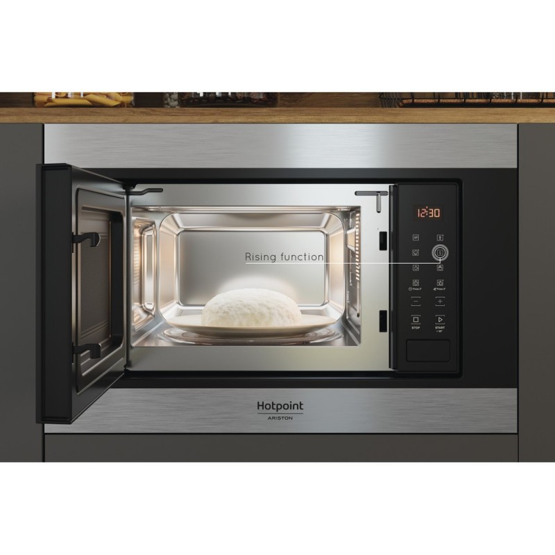 Hotpoint MF20S IX HA Da incasso Solo microonde 20 L 800 W Nero, Acciaio inossidabile