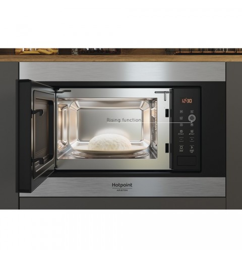 Hotpoint MF20S IX HA Integrado Solo microondas 20 L 800 W Negro, Acero inoxidable