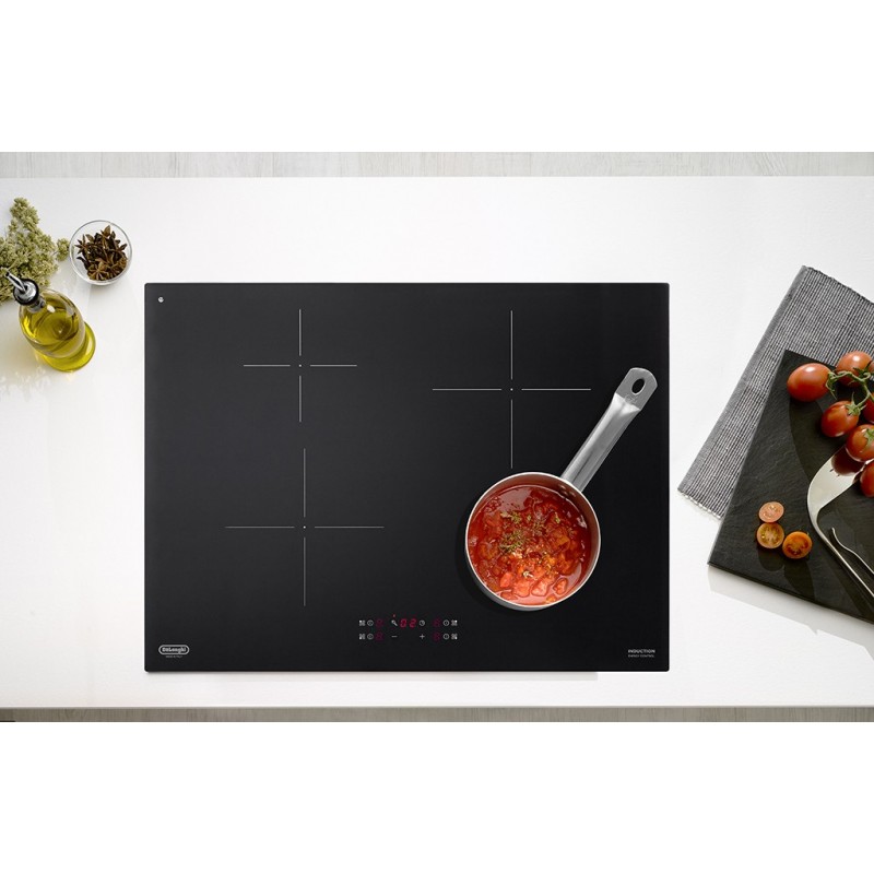 De’Longhi PIN 72 hob Black Built-in 70 cm Zone induction hob 4 zone(s)