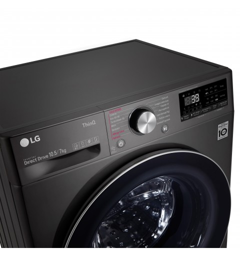 LG F4DV710H2SE Lavasciuga Intelligente AIDD 10,5 7 kg Vapore TurboWash 360 1400 Giri min Carica frontale Classe E