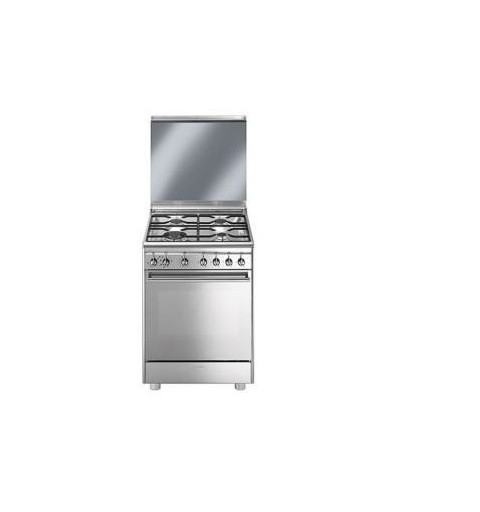 Smeg CX68M8-1 cocina Cocina independiente Encimera de gas Acero inoxidable A