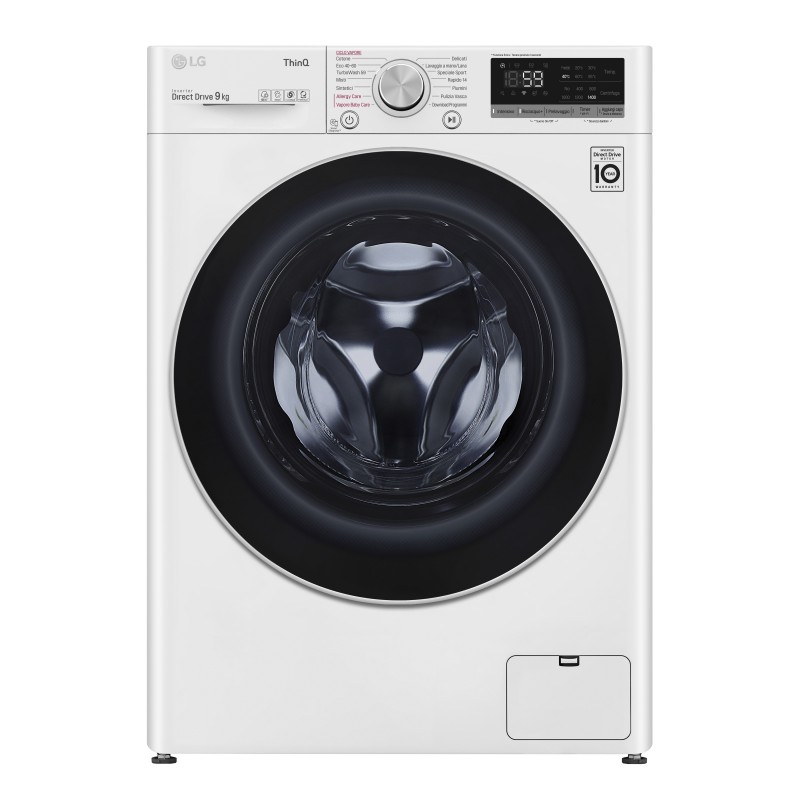 LG F4WV509S1E Lavatrice Intelligente AIDD 9kg Vapore TurboWash 1400 Giri min Carica frontale Classe B