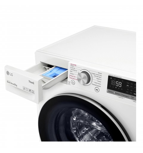 LG F4WV509S1E Lavatrice Intelligente AIDD 9kg Vapore TurboWash 1400 Giri min Carica frontale Classe B