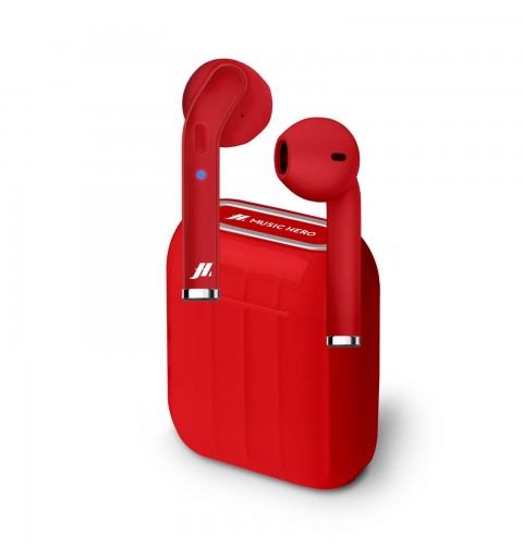 SBS Style Casque Sans fil Ecouteurs Appels Musique Micro-USB Bluetooth Rouge