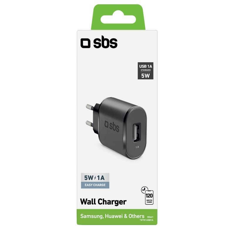 SBS TETR1USB1A adaptateur de puissance & onduleur Intérieure 5 W Noir