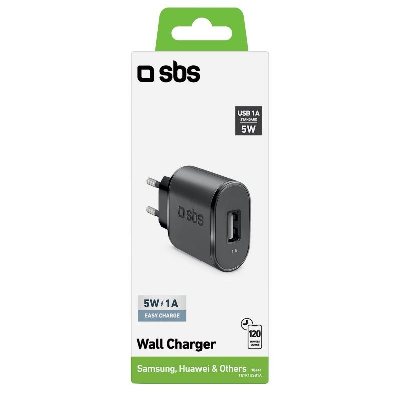 SBS TETR1USB1A power adapter inverter Indoor 5 W Black