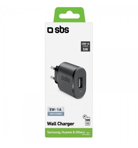 SBS TETR1USB1A adaptador e inversor de corriente Interior 5 W Negro